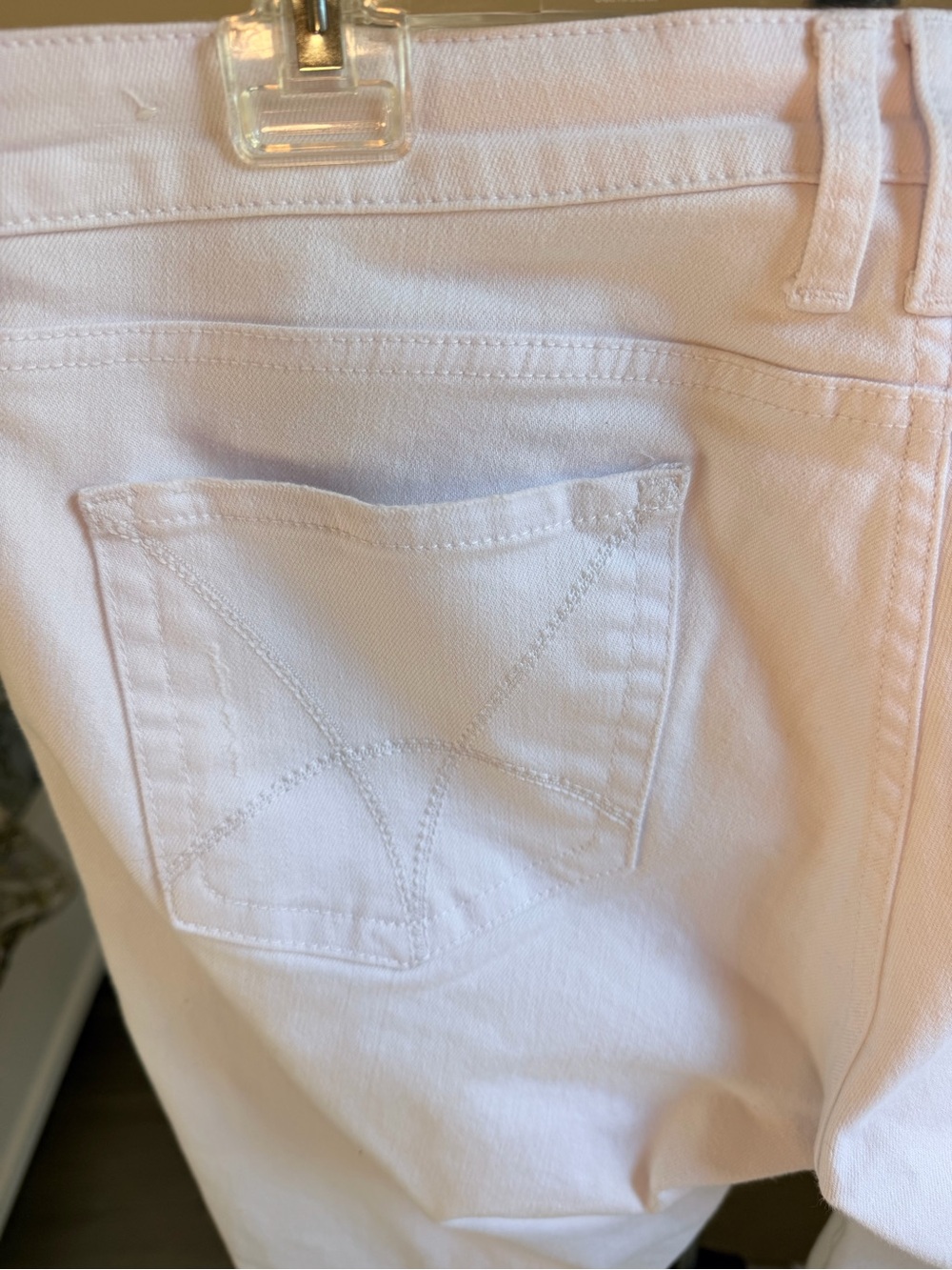Kut from the Kloth White Straight Leg Jeans with Light Distressing size 12 - Picture 10 of 13